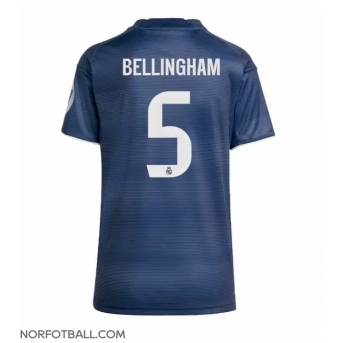 Billige Fotballdrakt Real Madrid Jude Bellingham #5 Replika Bortedrakt Dame 2025-26 Kortermet